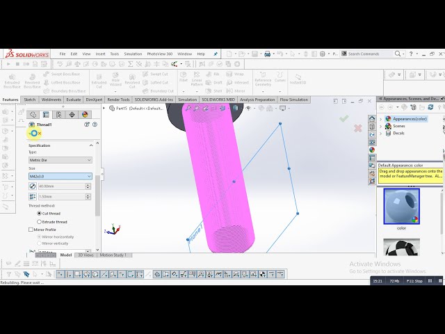 فیلم آموزشی: نحوه طراحی مجموعه جک پیچ در Solidworks