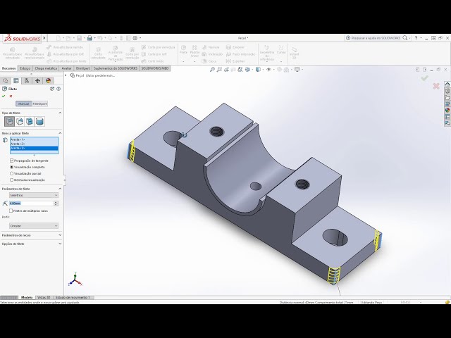 فیلم آموزشی: Solidworks #1 - Base do Mancal با زیرنویس فارسی