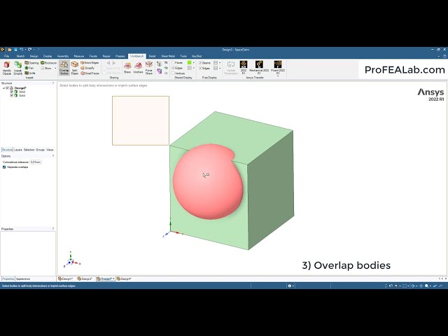 فیلم آموزشی: 008 Ansys SpaceClaim l همپوشانی l نکات با زیرنویس فارسی