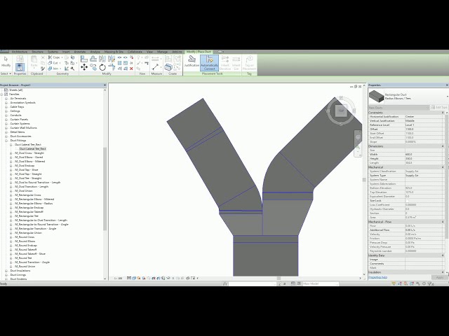 فیلم آموزشی: سه راهی اسپلیت انعطاف پذیر و دینامیک Revit Duct Lateral