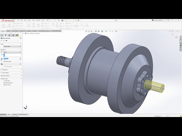 فیلم آموزشی: نحوه طراحی بدنه موتور دوچرخه برقی در Solidworks