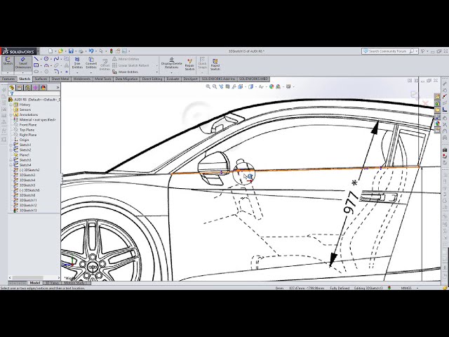 فیلم آموزشی: آموزش خودرو Solidworks - Audi R8 ! آموزش Solidworks Surfacing @Knowledge Center با زیرنویس فارسی