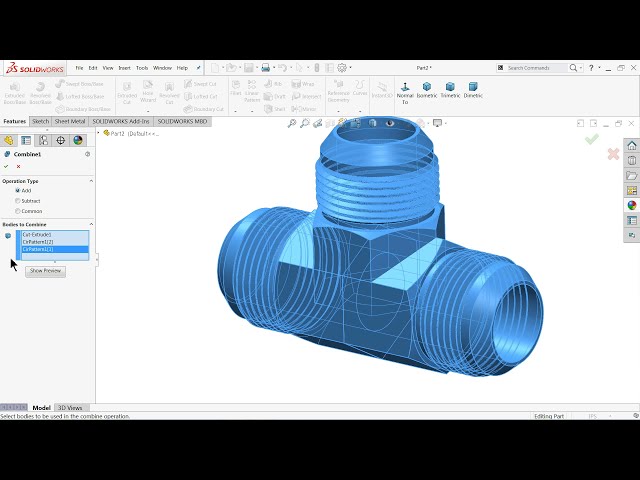 فیلم آموزشی: آموزش Solidworks آداپتور سه راهی مردانه اتحادیه