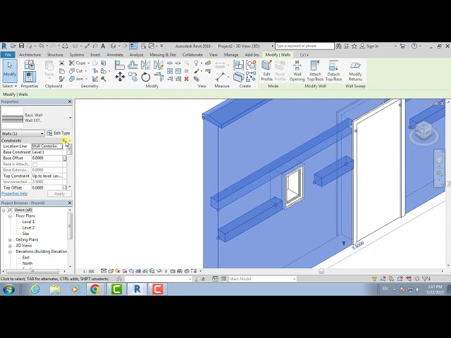 فیلم آموزشی: تغییر ساختار عمودی دیوارها در Revit _ Part 1