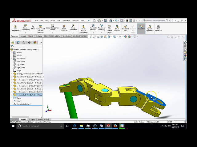 فیلم آموزشی: CSWA - Certified SolidWorks Associateexam، سوال اسمبلی با زیرنویس فارسی