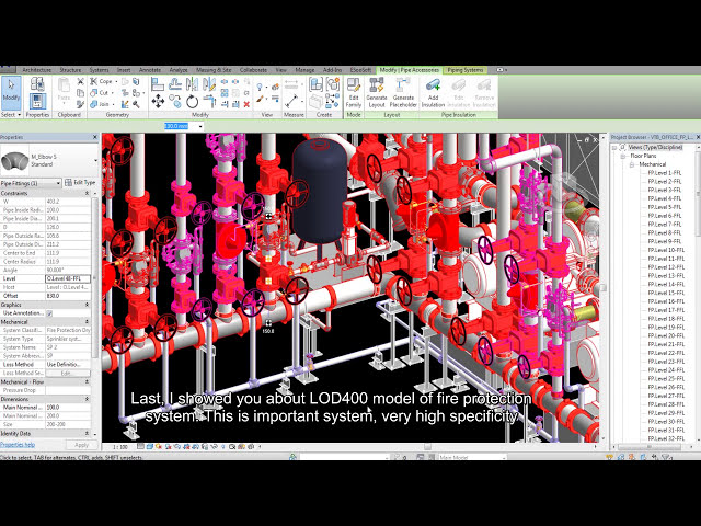 فیلم آموزشی: REVIT MEP - ضد حریق مدل LOD400