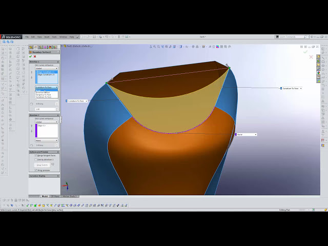 فیلم آموزشی: Freestyle Surface Modeling - آموزش SolidWorks