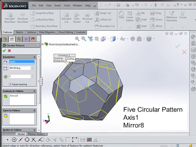 فیلم آموزشی: نحوه ساخت Rhombicosidodecahedron توسط SolidWorks / 3D CAD
