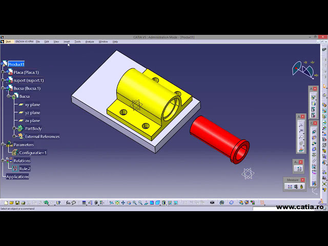 فیلم آموزشی: پارامترسازی یک اسمبلی ساده در CATIA v5 قسمت 1