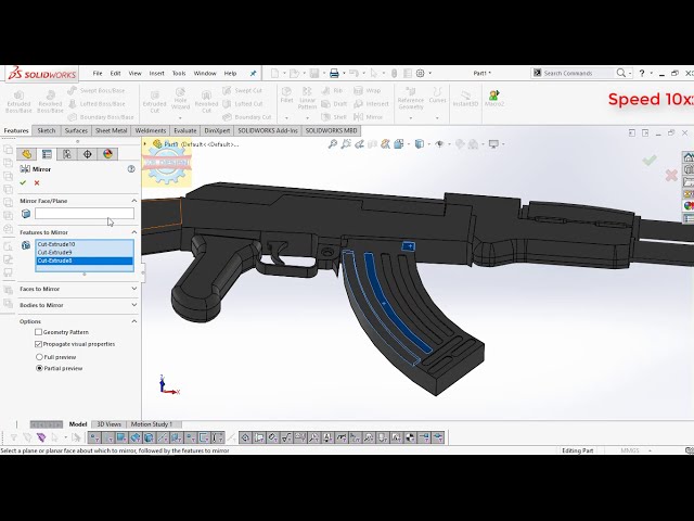 فیلم آموزشی: 「DESIGN 184」 نحوه طراحی تفنگ AK47 توسط Solidworks - TIMELAPSE