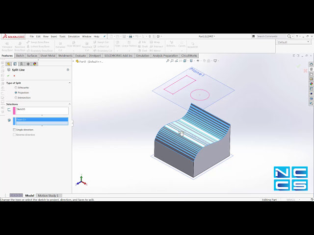 فیلم آموزشی: SOLIDWORKS - Split Line با زیرنویس فارسی