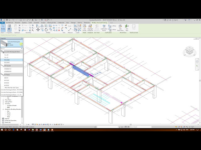 فیلم آموزشی: 3. مدلسازی ساختاری در Revit با استفاده از AutoCad Plan-Part1