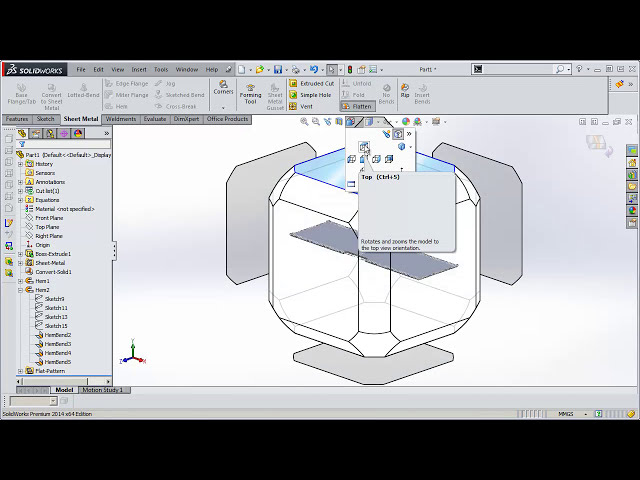 فیلم آموزشی: لبه سجاف فلزی Solidworks Easy Curls Edge