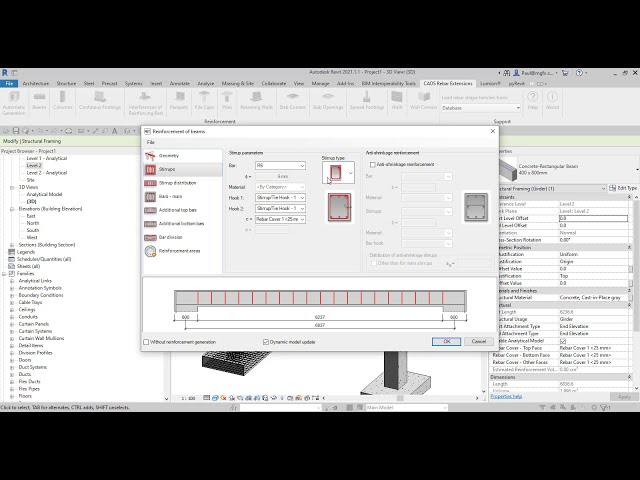 فیلم آموزشی: Revit 2021 CADS Rebar Extension با زیرنویس فارسی