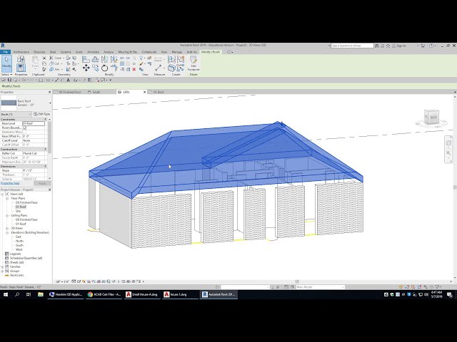 فیلم آموزشی: Revit 2019 - آموزش - Trace AutoCAD Floor Plan & Add Roof با زیرنویس فارسی