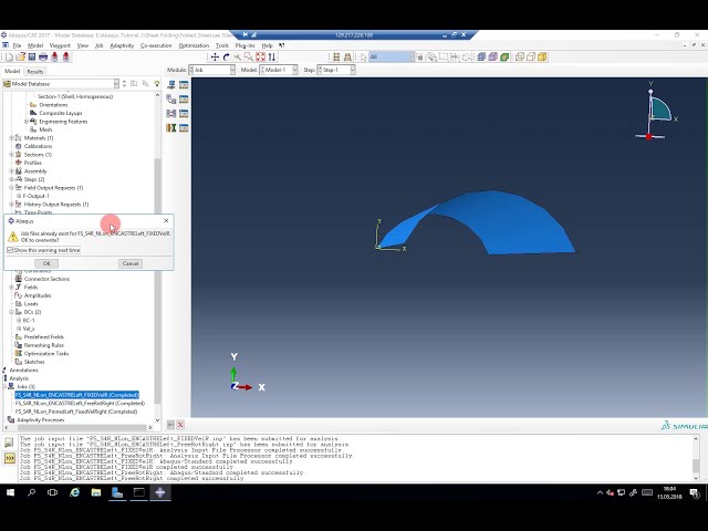 فیلم آموزشی: آموزش Abaqus: Shell Elements #4 Example Solution (ورق تا شده) با زیرنویس فارسی