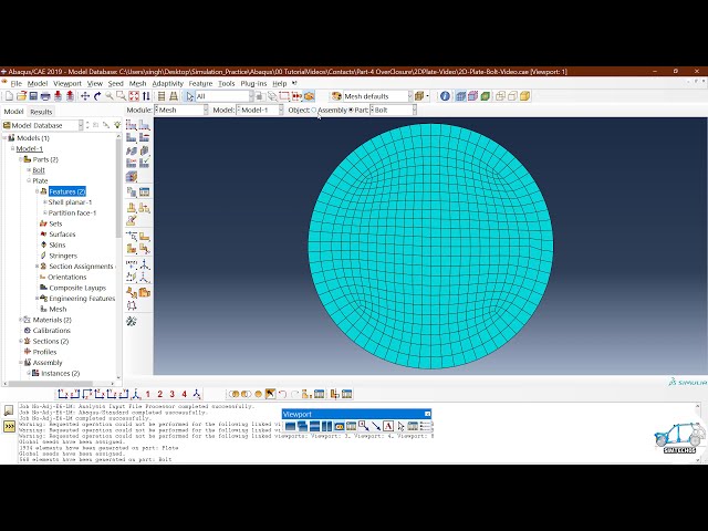 فیلم آموزشی: خطاهای همگرایی در Abaqus، خطای تلاش بیش از حد، (تعامل در Abaqus قسمت - 04)