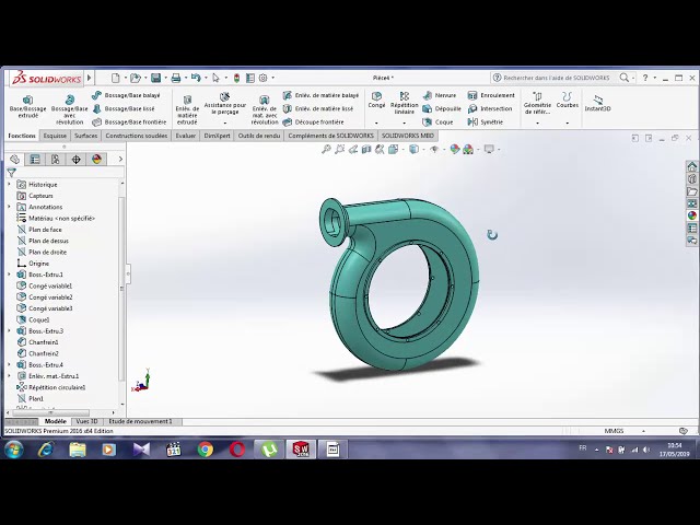 فیلم آموزشی: آموزش در SolidWorks 2016 | نحوه طراحی توربو قسمت 1