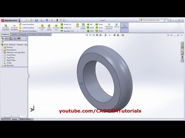 فیلم آموزشی: SolidWorks Revolved Boss Base | SolidWorks Revolved Cut | آموزش SolidWorks برای مبتدیان - 9 با زیرنویس فارسی