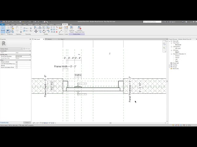 فیلم آموزشی: نحوه ایجاد خانواده درب چوبی پایه پارامتریک به سبک مدرن در Revit. با زیرنویس فارسی