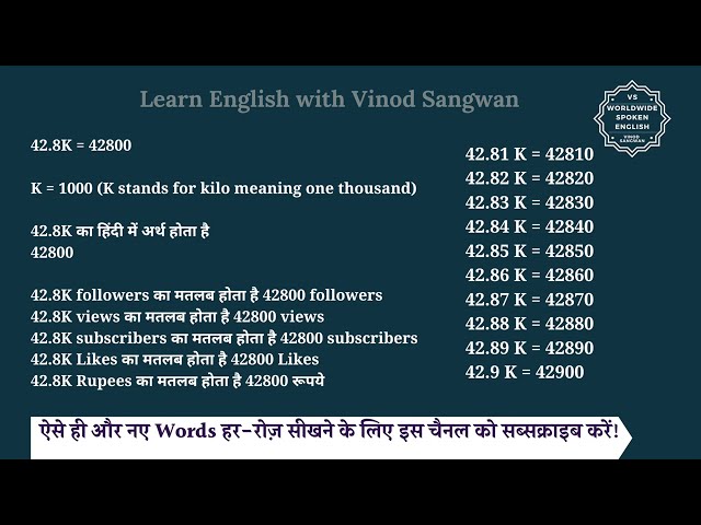 فیلم آموزشی: منظور از 42.8K چیست؟ 42.8 هزار مشترک ka Matlab kya hota hai | معنی 42.8 هزار فالوور